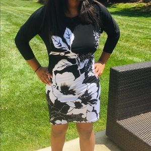 Elegant White House black market dress size M